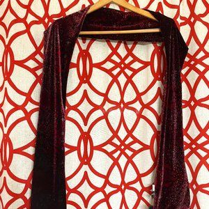 SUPER SOFT Velvet Scarf with Angora Rabbit Fur Accent